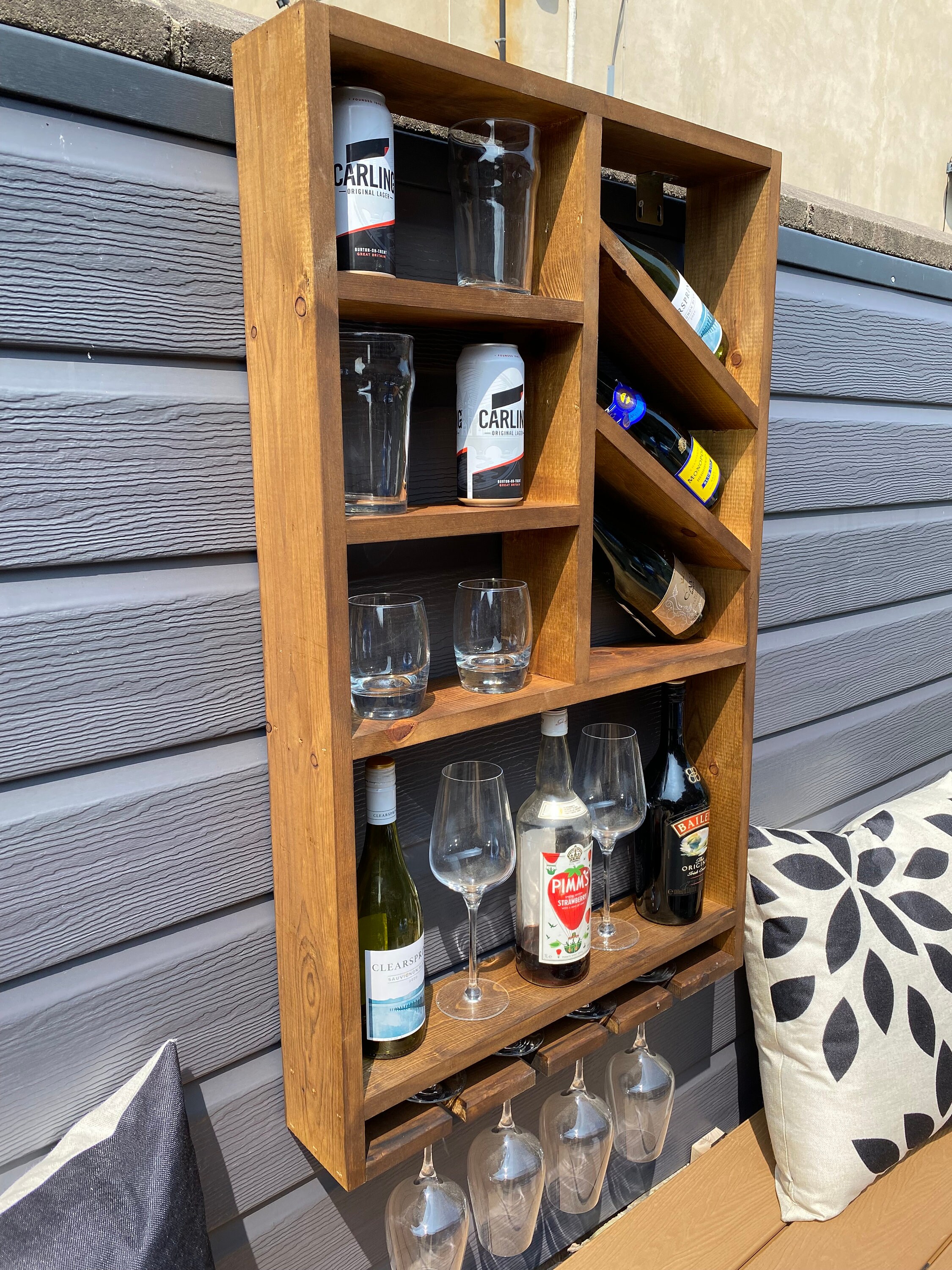 Murphy Wooden Bar Modern Indoor/outdoor Rustic Wall Etsy UK