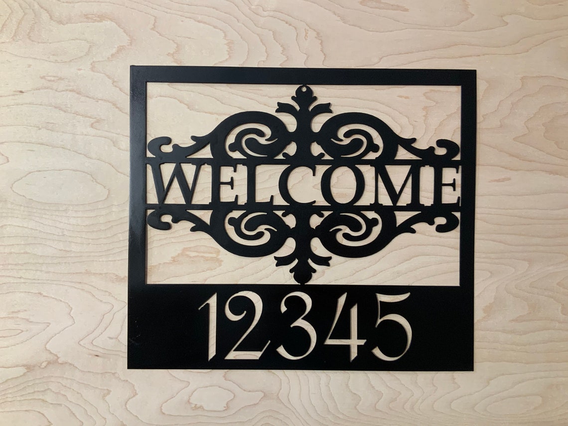 Personalized CNC Plasma Cut Welcome Sign | Etsy