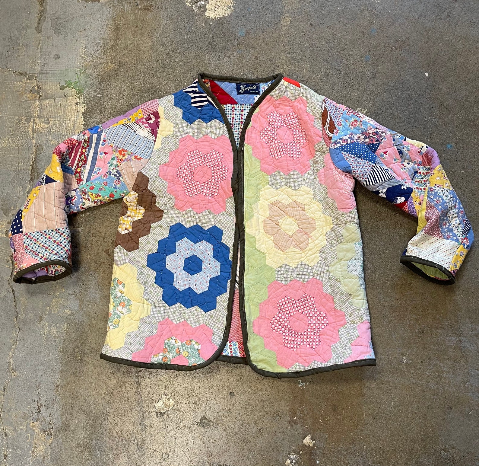 Quilt Jacket / Vintage Quilt Coat / Jacket made from old quilt Etsy