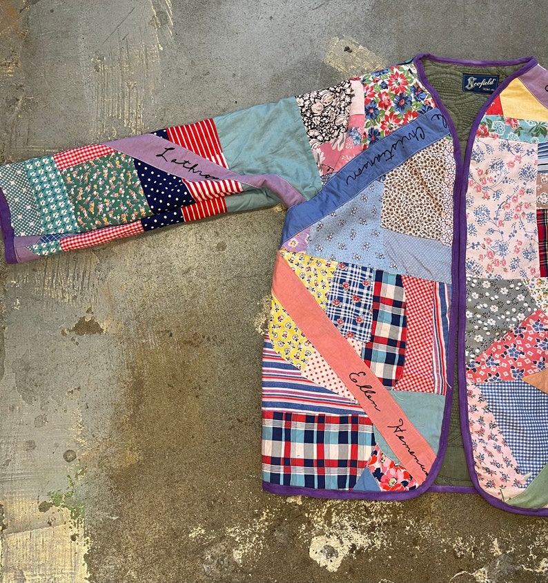 Quilt Jacket / Vintage Quilt Coat / Jacket Made From Old Quilt Etsy