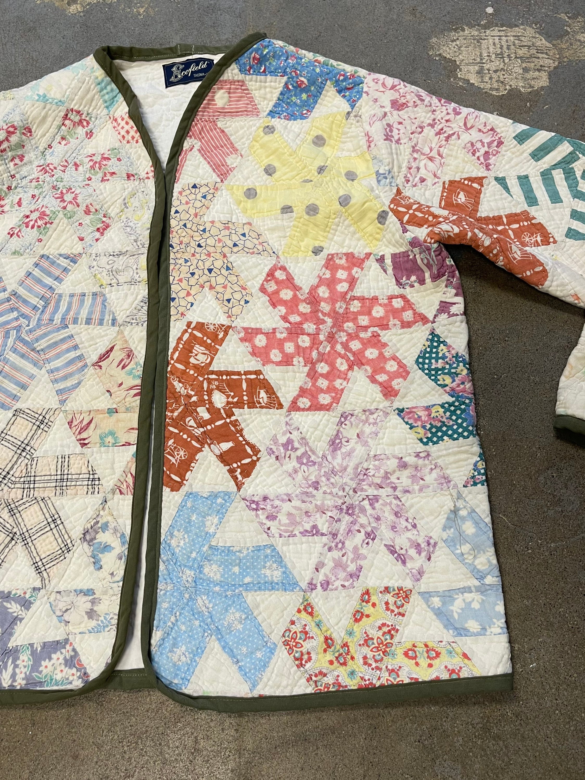 Quilt Jacket / Vintage Quilt Coat / Jacket made from old quilt Etsy