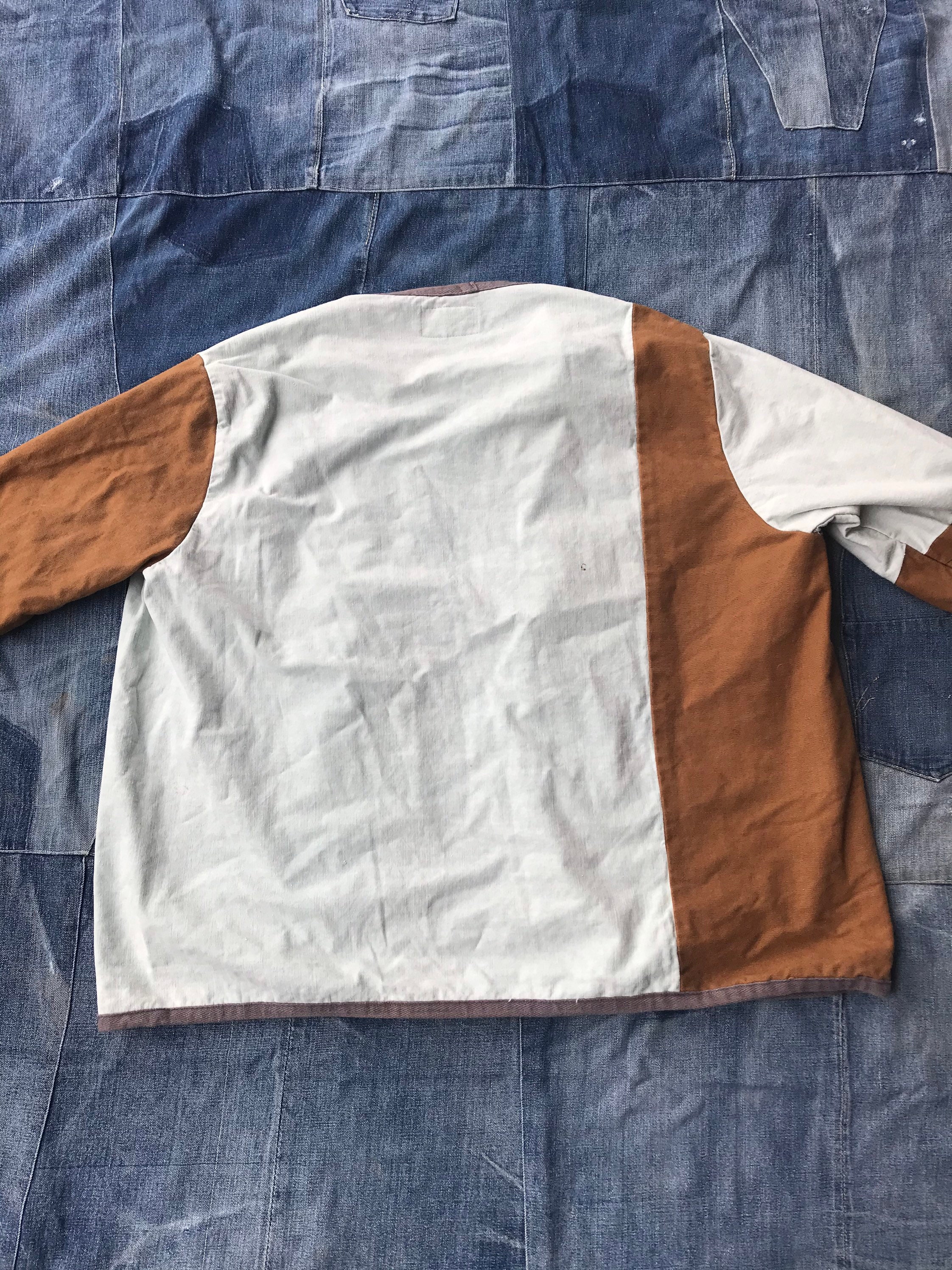 Patchwork Canvas Jacket / Vintage Canvas Coat / Made in USA / Etsy