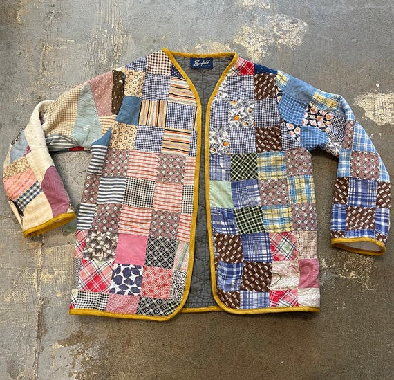 Quilt Jacket / Vintage Quilt Coat / Jacket made from old quilt | Etsy