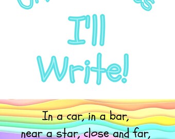 Schriftsteller Wand Kunst | Zitat Oh the Places I'll Writer (Digitaler Download)