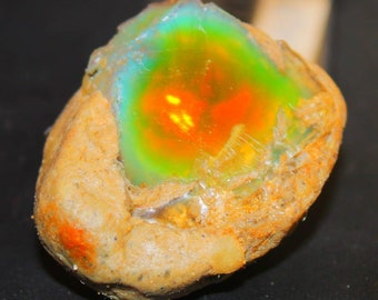 quality natural earth mine Ethiopian opal raw rough gemstone extra fine quality unheated untreated welo opal rock material #B8 220 CRT AAA