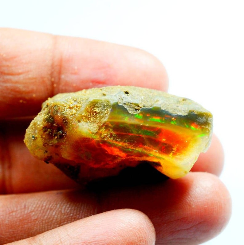 quality natural earth mine Ethiopian opal raw rough gemstone extra fine quality unheated untreated welo opal rock material C598 59 CRT AAA