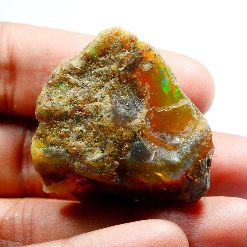 91 CRT AAA quality natural earth mine Ethiopian opal raw rough gemstone extra fine quality unheated untreated welo opal f666