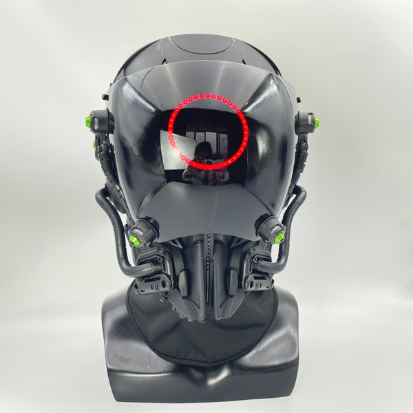 Cyberpunk 2077 tactical helmet samurai mask photography street shooting props