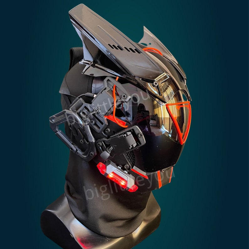 Cyberpunk Mask 2077 Samurai Helmet Tactical Helmet Cosplay Etsy