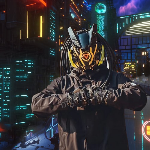 Cyberpunk mask personality, photography, shops props performance props cool mask