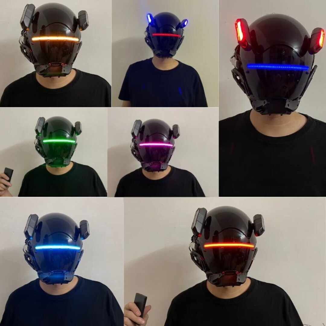 Cyberpunk 2077 Cyberpunk Cosplay Samurai Mask Sci-fi Masks Cyber Mask ...