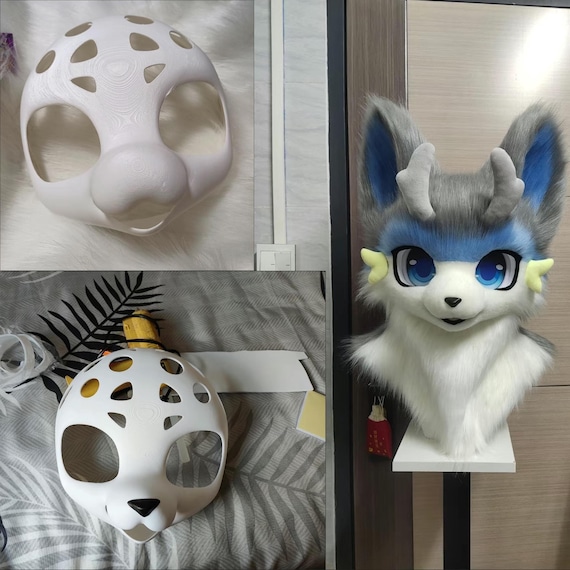 ケモノファーリースカルヘッドベース着ぐるみヘッドベースキグ