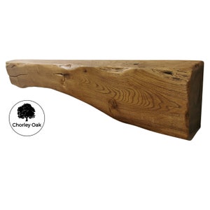 Rustic Arched Oak Mantel Beam: 5 Colours image 1