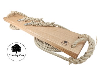 XXL Oak Tree Swing: Rustic Adult Outdoor Swing, 100cm