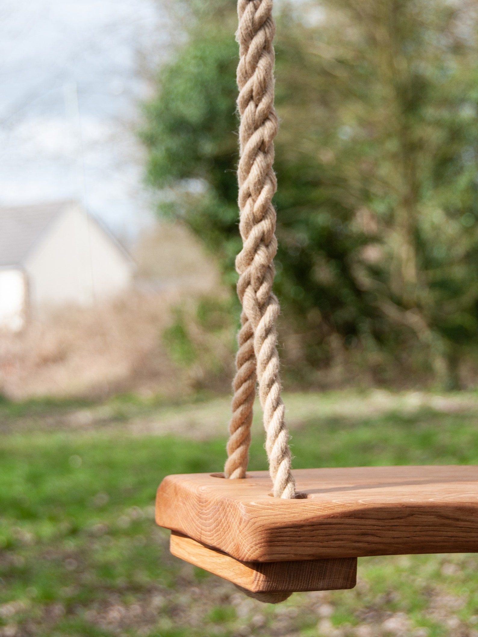 Solid Oak Wooden Swing Rustic Rope Tree Swing Adult or Etsy