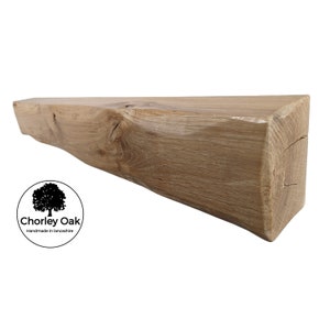 10x15cm Oak Mantel Beam | Rustic Farmhouse style Floating Mantle shelf | Chorley Oak