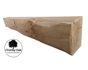 10x15cm Oak Mantel Beam | Rustic Farmhouse style Floating Mantle shelf | Chorley Oak