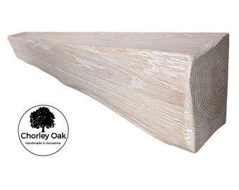 10x15cm Oak Mantel Beam | Rustic Farmhouse style Floating Mantle shelf | Chorley Oak