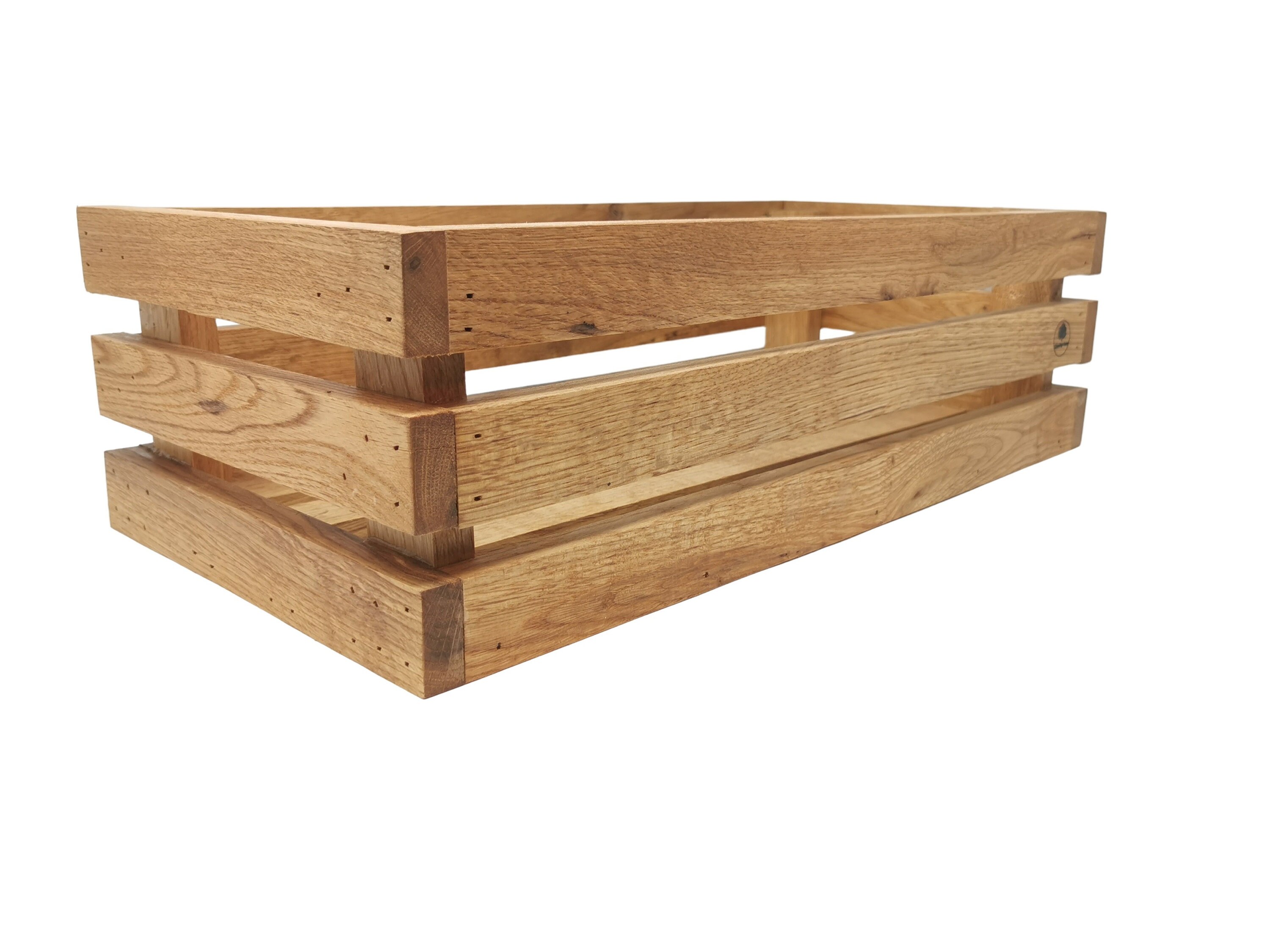 Caja de almacenamiento grueso de roble recuperado sólido | Etsy