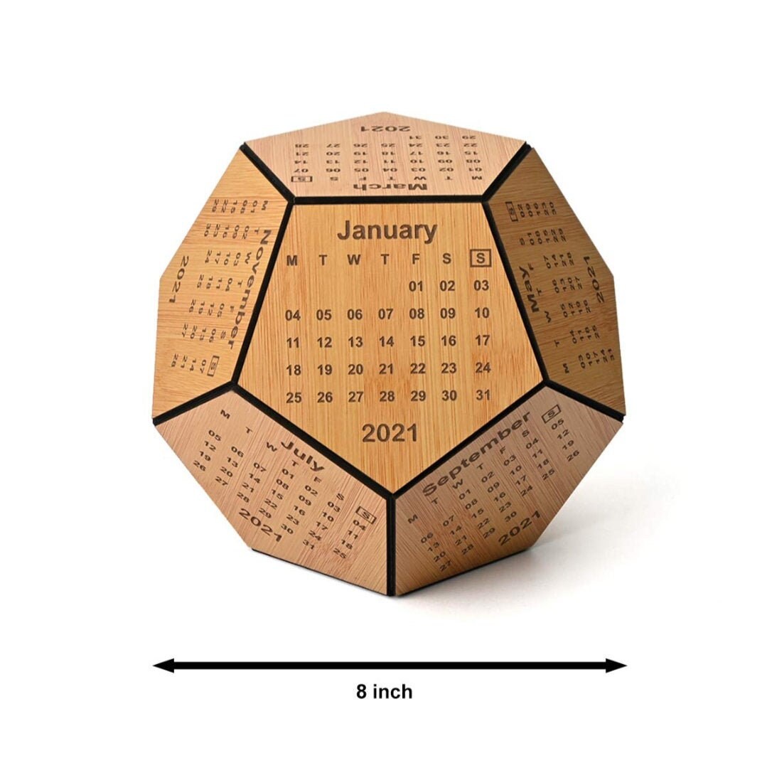 Calendarios de madera hexagonal. Etsy