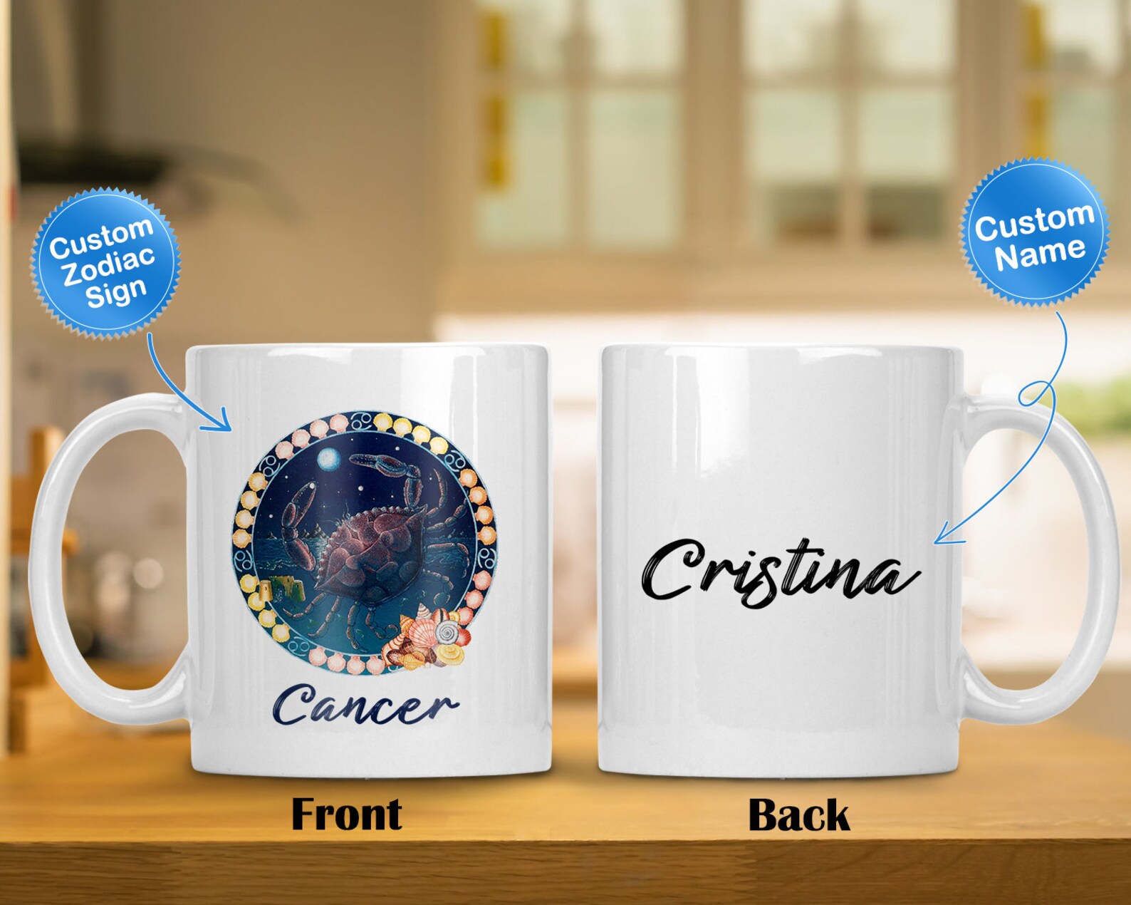 Astrology Zodiac Cup Custom Mugs With Name Great Etsy