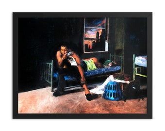 Inmigrante, Diversidad Arte Cultural en Impresión Acrílica - Impresión original de pintura dibujada a mano - Póster de decoración del hogar y arte mural