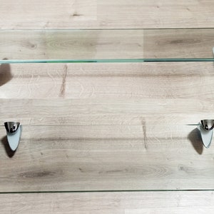 Clear glass shelf Glass shelf for jewelry or cosmetics Mensola vetro Bathroom shelf beauty saloon Shop shelves Glass thickness 6mm Shelving