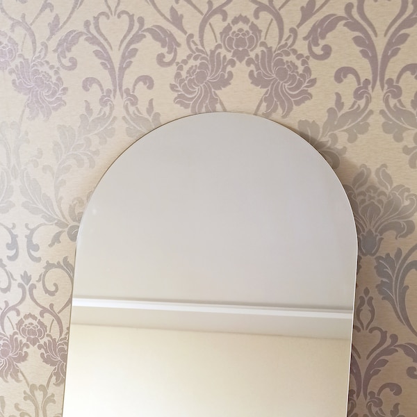 Arch Mirror for Bathroom Arcuate mirror Wall-mounted moisture-proof mirror Arch Shaped Mirror Home Decor Office Mirror Natural glass mirror
