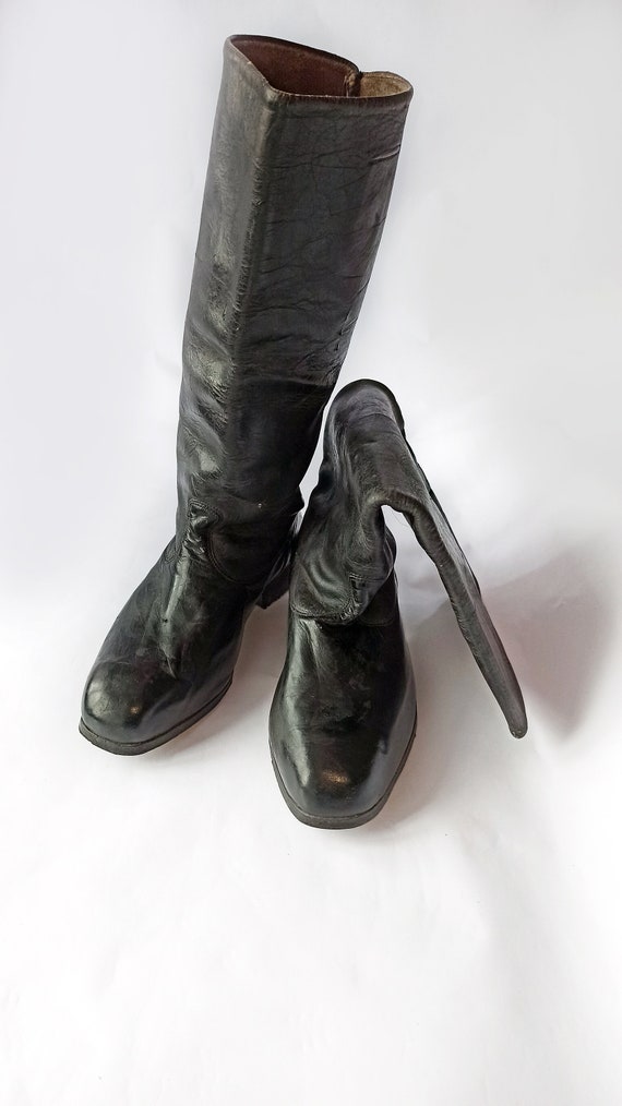 High chrome leather Boots