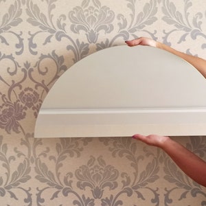 Semi-oval mirror polished around the perimeter Mirror with Semicircular shape Half-Moon shape mirror Glass Semicircular mirror Home decor