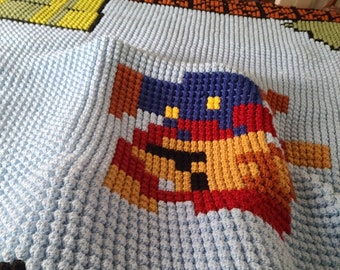 Mario Blanket - Bobble Stitch - Crochet Pattern