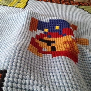 Mario Blanket - Bobble Stitch - Crochet Pattern