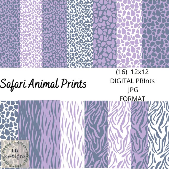 Safari Animal Prints Pattern Etsy
