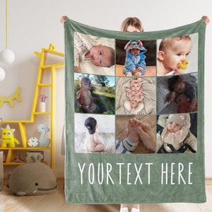 Custom Blanket With Picture,Photo Blanket Collage,Baby Blanket Family Blanket,Christmas Gifts for Family,Super Cozy Blanket,Anniversary gift