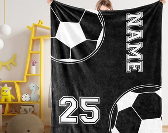 2026 World Cup Blanket, Personalized Soccer Blanket,Soccer Name Blanket,Custom Name Blanket for Team,Minky Fabric Soft Blanket,Gift For Him