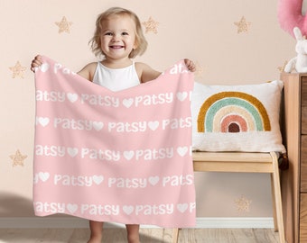 Personalized Name Blanket, Custom Blanket For Baby/Kids/Youth/Adult/Pet, Baby Blanket, Custom Minky Fabric Soft Blanket, Personalized Gift