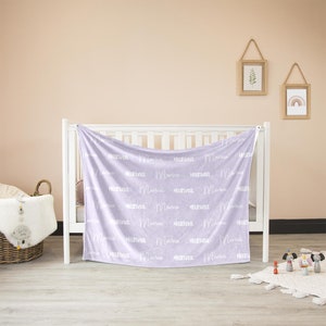 Personalized Baby Blanket With Name – Customized Sherpa Fleece Blanket, 3 Sizes, Gift For Newborns & Kids