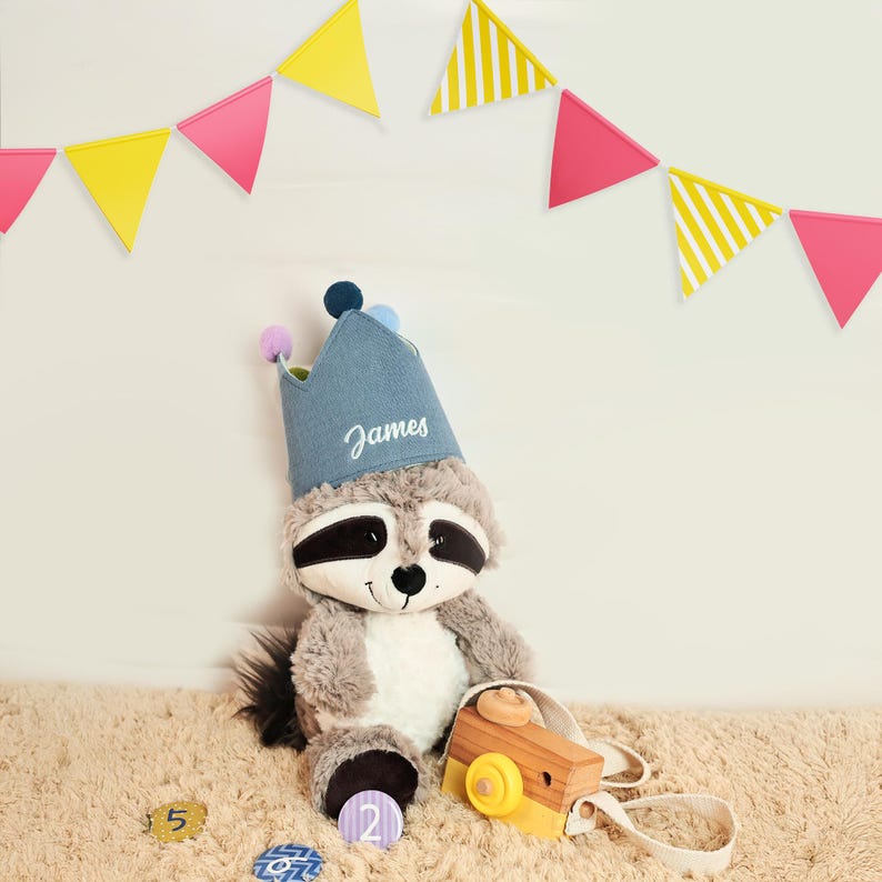 Personalised Hand Embroidered Birthday Crown, Baby First Birthday Party