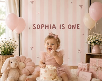 Happy Birthday Banner, Personalised Birthday Name Flag, First Birthday, Custom Birthday Tapestry, Fabric Sign, Boho Wall Art, Strip Backdrop