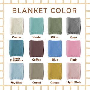 Personalized Embroidered Baby name Blanket, Cotton knit baby blanket, Custom Kids Blanket,Stroller Blanket, Nursery Blanket,Baby Shower Gift Bild 6
