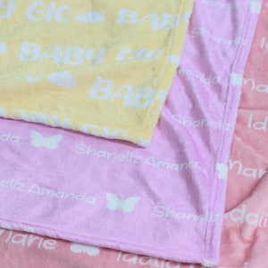 Personalized Baby Blanket, Name Baby Blanket, Custom Blanket for Baby, Newborn Name Swaddle, Minky Fabric Soft Blanket, Newborn Toddler Gift image 10