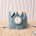 Custom Hand Embroidered Birthday Crown, Baby First Birthday Party Hat, Name&Age Birthday Crown, Personalised Toddler Crown Cake Smash Crown product logo