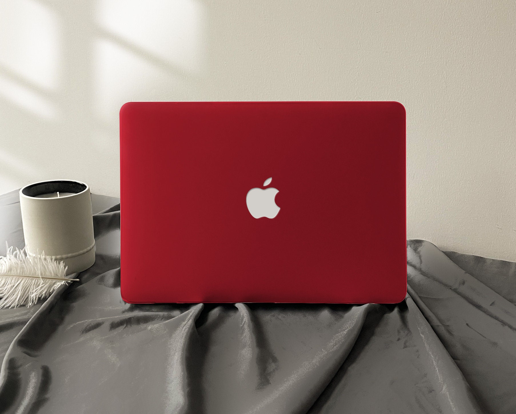 Red Solid Color Macbook Case Macbook Pro 13 2020 Macbook Air Etsy