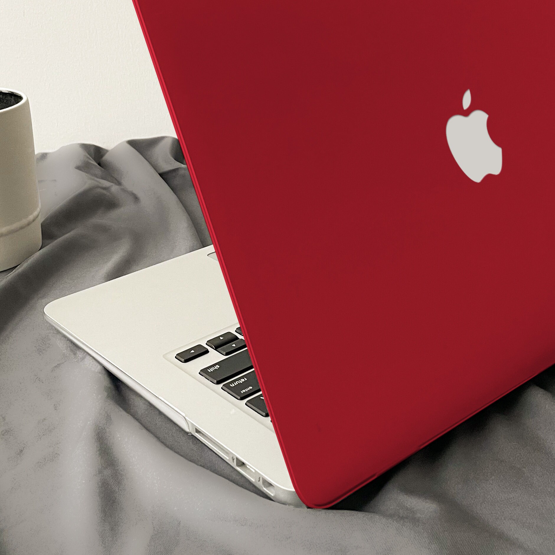 Red Solid Color Macbook Case Macbook Pro 13 2020 Macbook Air Etsy