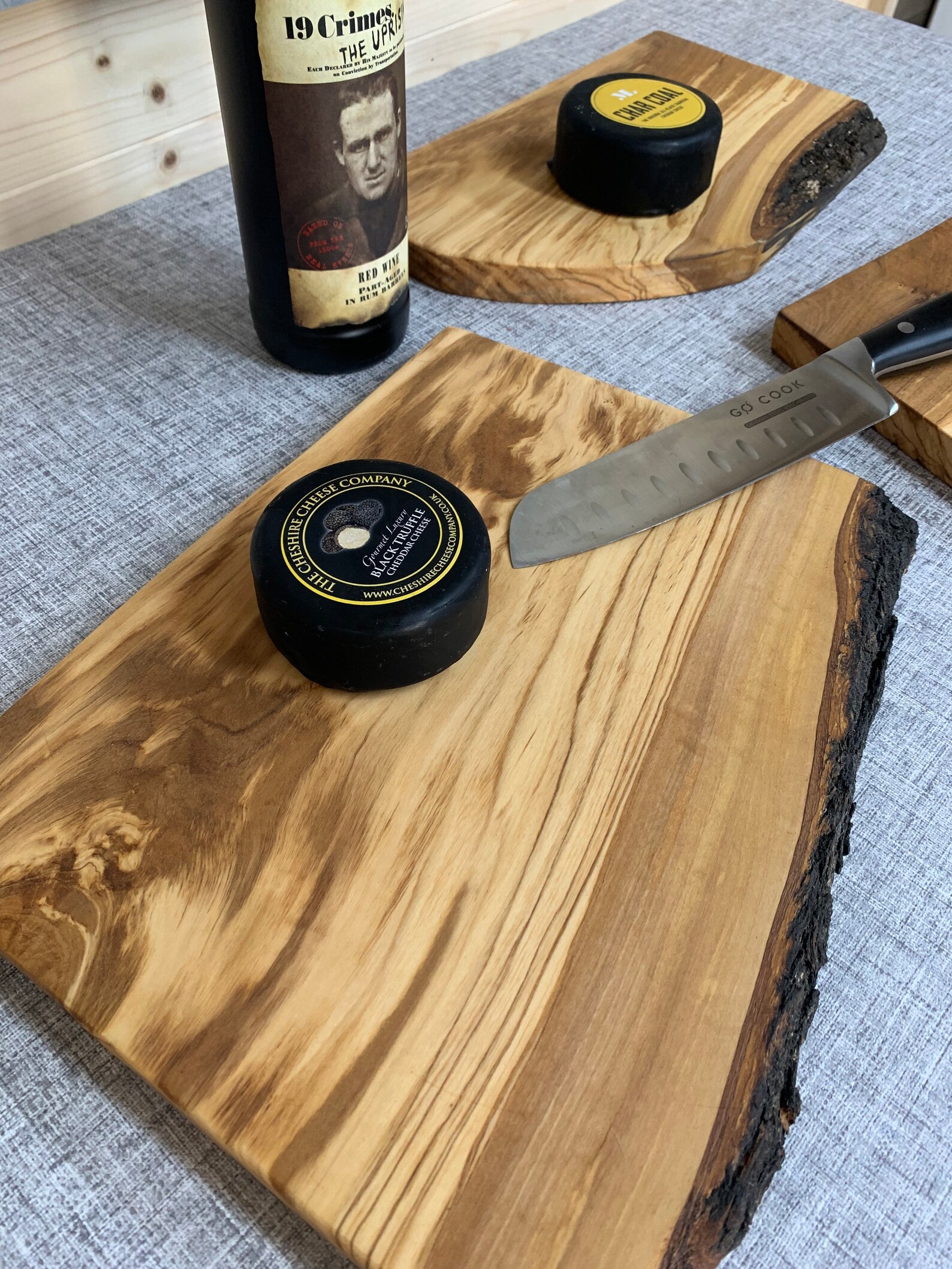 Olive Wood Serving Tray Charcuterie Board Rustic Dining Etsy