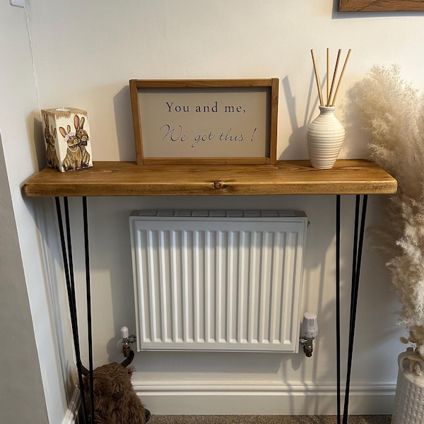Oak Radiator Console Table Radiator Console Table - Etsy UK