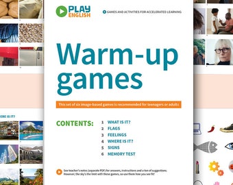 ESL game set, printable activity bundle, English warmups