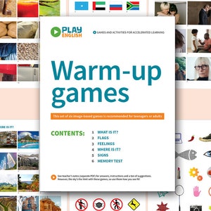 ESL game set, printable activity bundle, English warmups