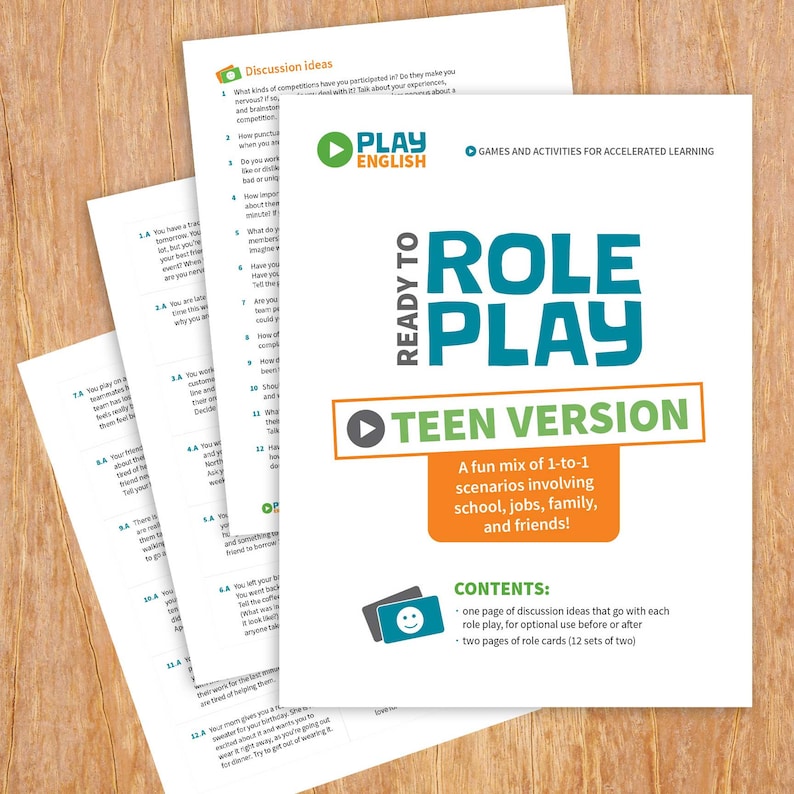 Teen Role Play Cards, Printable Role Play Activity, Discussion Ideas - Etsy