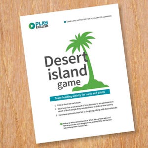 Desert Island team-building activity, printable team game